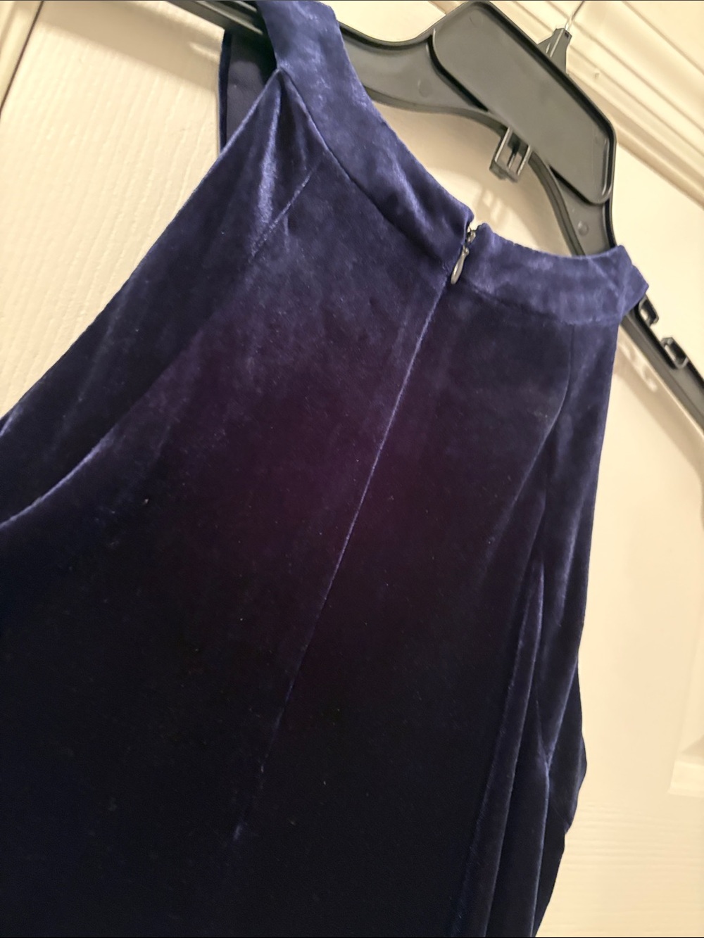 Betsey Johnson Navy Velvet Halter Dress - Picture 5 of 6